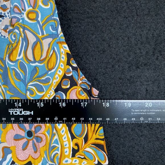 Ann Taylor LOFT Womens Dress Multicolored Abstract V Neck Sleeveless Stretch XS - Picture 6 of 10